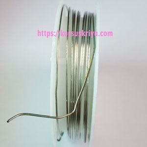 Kawat aksesoris dari tembaga warna silver ukuran 1 mm(BAW0410)
