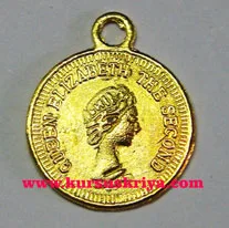 Liontin Kalung Model Koin Warna Emas isi12 pcs (BAW0254)