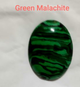 Batu malachite oval untuk chabochon