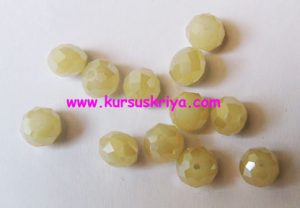 Manik kristal bulat 10 mm putih pekat