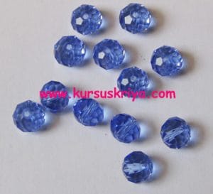 Manik kristal 10 mm biru ultramarine