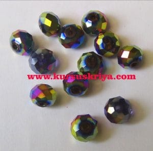 Manik kristal bulat 10 mm,pelangi