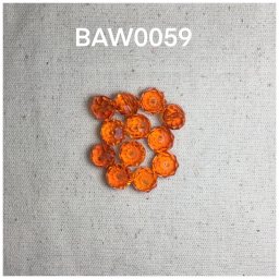 Manik kristal bulat facet dark orange