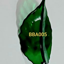 Daun akrilik hijau bening bergerigi per lusin (BBA005)
