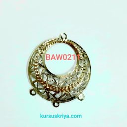 Plat anting bulat 3 lubang
