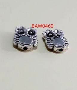 Manik logam burung hantu 10 mm