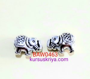 Manik logam gajah silver 10 mm