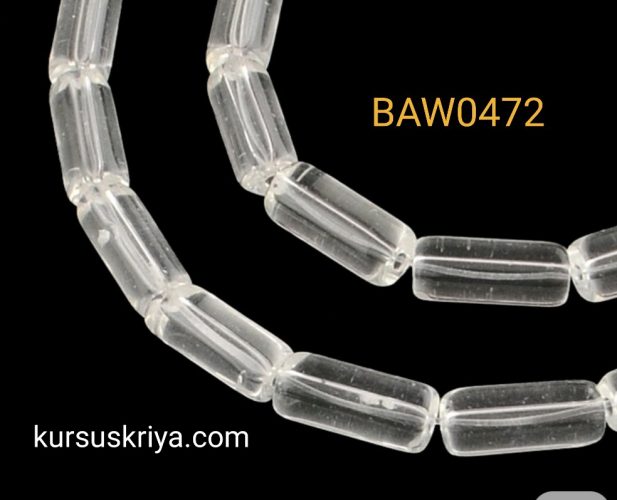 Manik kaca tabung 10 mm clear