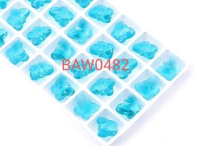 Manik Kaca 14 mm kupu kupu aquamarine