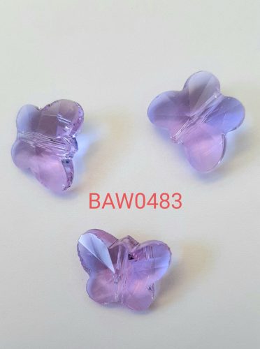 Manik kristal austria kupu kupu 14 mm light amethyst