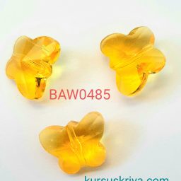 Manik kristal austria kupu kupu gold yellow