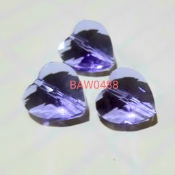 Manik kristal austria hati 14 mm light amethyst