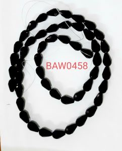 Manik kristal ceko tetes air 10 X 8 mm warna hitam