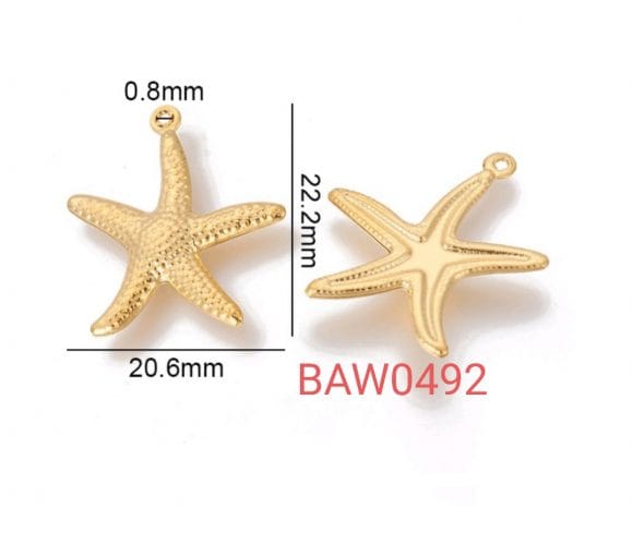 Charm bintang laut gold