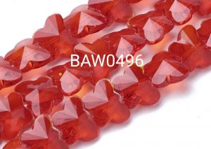 Manik kaca kupu 10 mm red