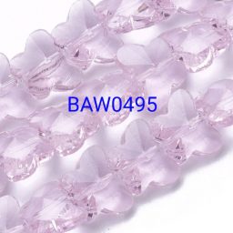 Manik kaca kupu 10 mm light pink