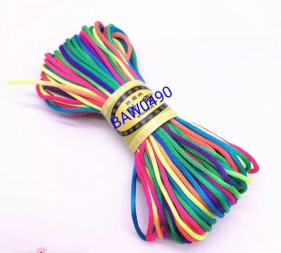 Tali cord satin 2,5 mm full color