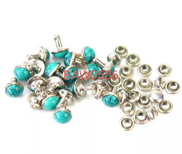 Light blue rivets punk studs diameter 8 mm isi 10 pcs (BAW0540) - Image 5