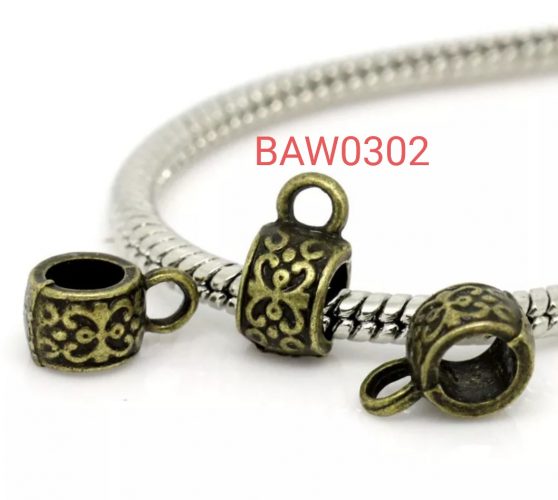 Slider beads kait warna gold antik