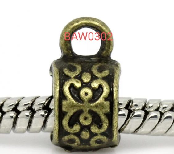 Slider beads kait warna gold antik