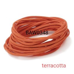 Tali flat suede imitasi terracotta