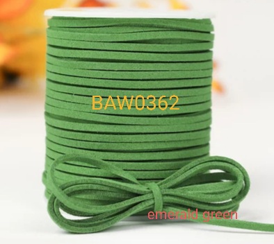 Tali kulit suede imitasi warna emerald green