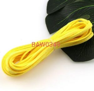Tali flat suede imitasi warna warna neon yellow