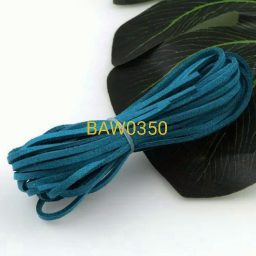 Tali kulit suede Peacock blue isi 2 pcs (BAW0350)