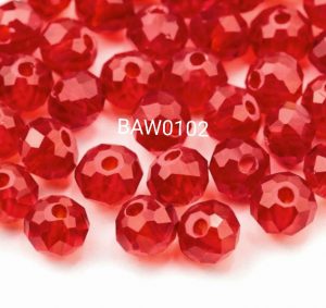 Manik kristal bulat facet 4 mm siam clear