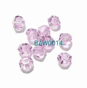 Manik kristal bicone 4 mm pink clear