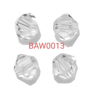 Manik kristal bicone 4 mm white clear