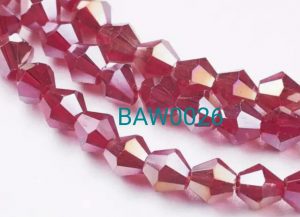 Manik kristal bicone 4 mm dark red AB