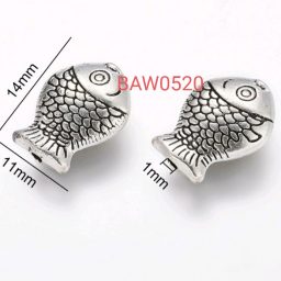 Manik logam ikan discus isi 10 pcs (BAW0520)
