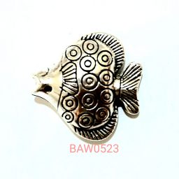 Manik-manik dari logam ikan besar 25 mm