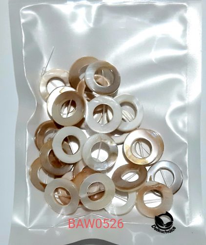 Manik-manik dari kerang bentuk ring size 1,5 mm