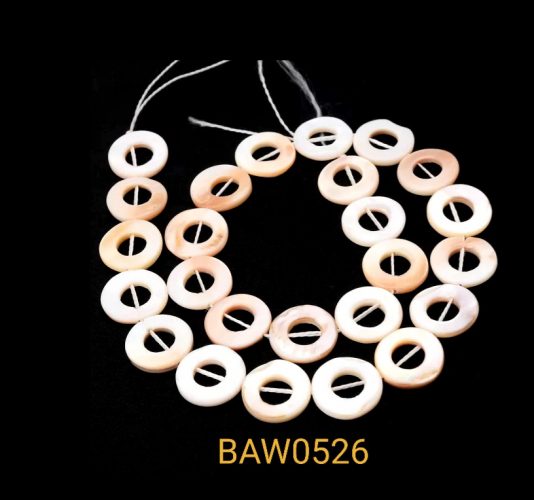 Manik-manik kerang bentuk ring size 1,5 cm