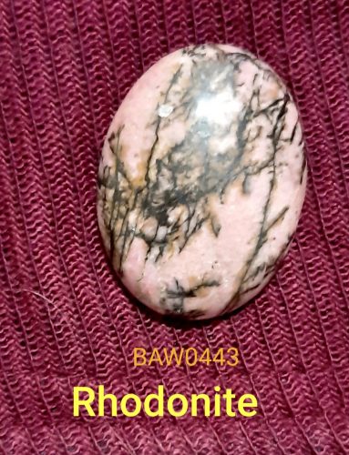 Batu alam rhodonite oval