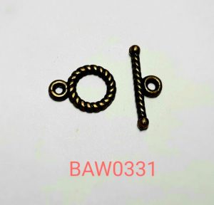 Bronze tone toggle clasp