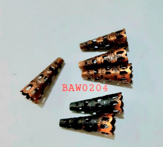 Cone panjang metal warna merah bakar