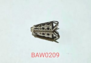 Cone kerucut pendek motif terawang warna silver