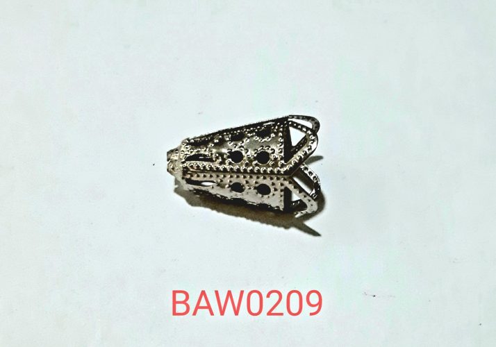 Cone kerucut pendek motif terawang warna silver