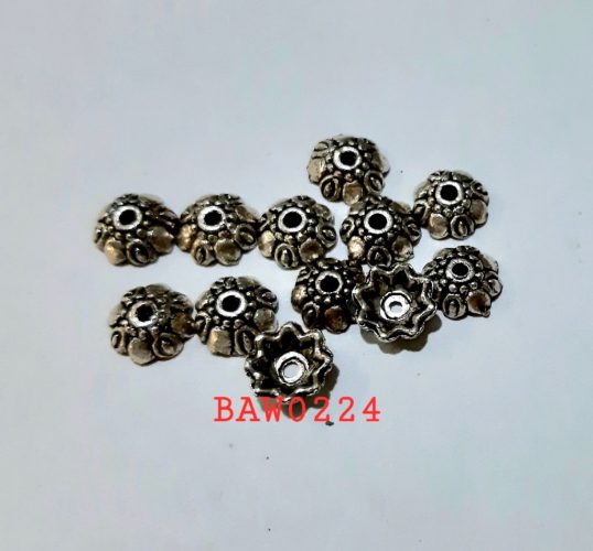 Cakram metal manik-manik size 10 mm warna antik silver isi 12 pcs (BAW0224) - Image 2