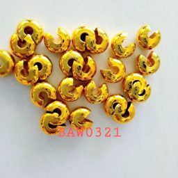 Crimp beads cover 5 mm gold plated