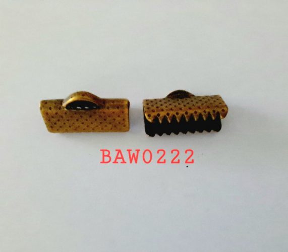 Crimp cord kotak 1,2 cm warna tembaga bakar