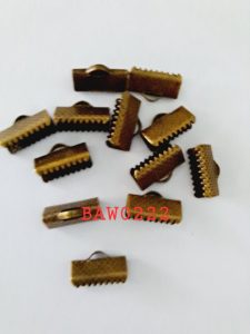 Crimp cord kotak 1,2 cm warna tembaga bakar