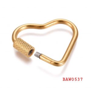 Charm sekrup hati stainless steel 304 warna gold