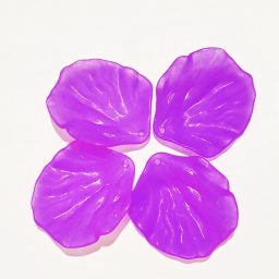Kelopak bunga akrilik frosted purple size L
