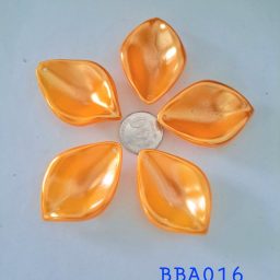 Kelopak bunga akrilik model tulip warna orange pearl size L