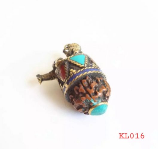 Kalung liontin Ganesha tembaga Kombinasi rudraksha
