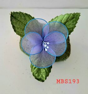 Kuntum bunga stocking violet putik light blue